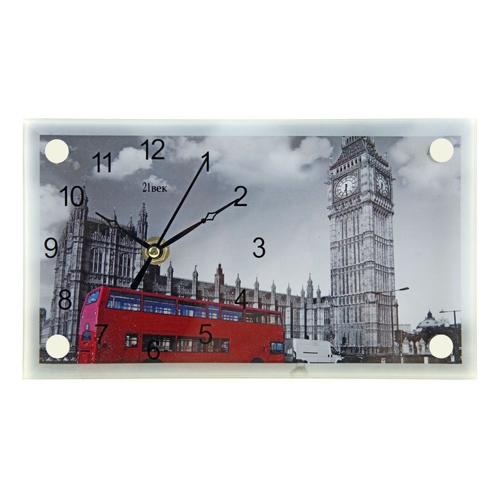 Часы настольные прямоугольные "Биг Бен" 13х23 см микс
