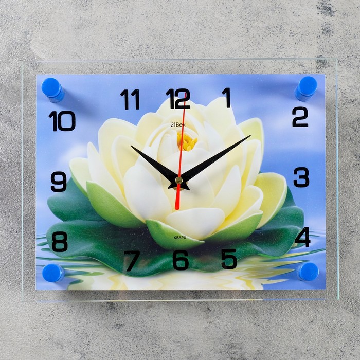Часы настенные, серия Цветы, Кувшинка, 20х26 см, микс