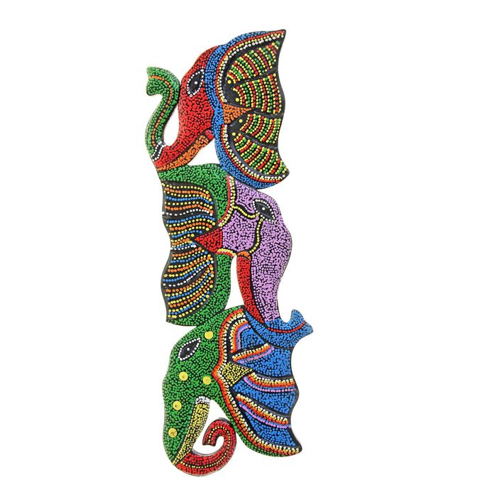 Панно "Цветные слоны"