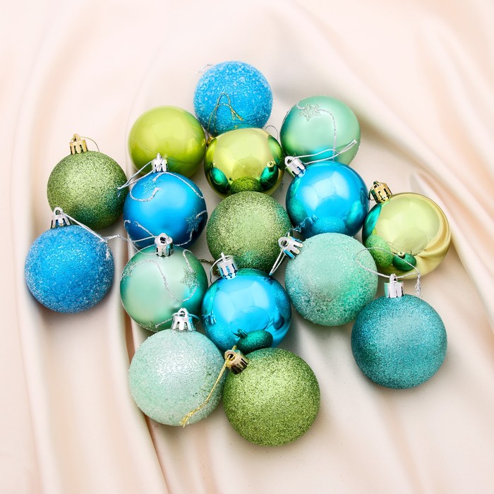 Новогодние шары "Лазурное звёздное небо" (набор 50 шт.)