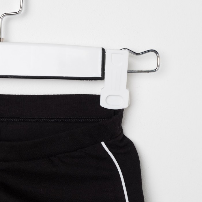 Брюки гимнастические детские с лампасами, рост 164 см (14 лет), цвет черный