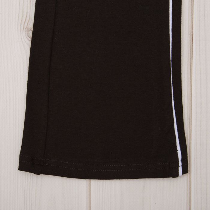 Брюки гимнастические детские с лампасами, рост 122 см (7 лет), цвет черный