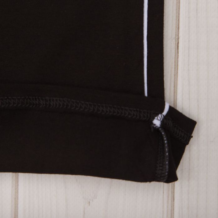 Брюки гимнастические детские с лампасами, рост 122 см (7 лет), цвет черный