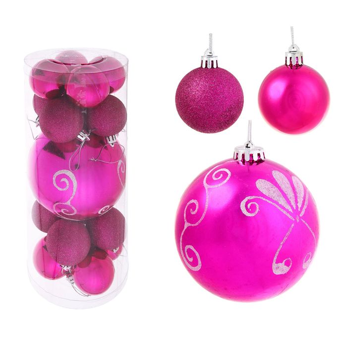 Новогодние шары "Малинка" (набор 17 шт.)