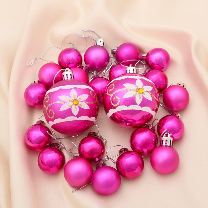 Новогодние шары "Малинка" (набор 22 шт.)