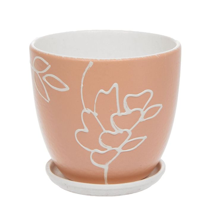 Кашпо "Кураж" бежевое 0,8 л