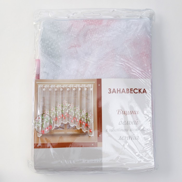 Штора с печатью со шторной лентой, ширина 265 см, высота 160 см, цвет МИКС