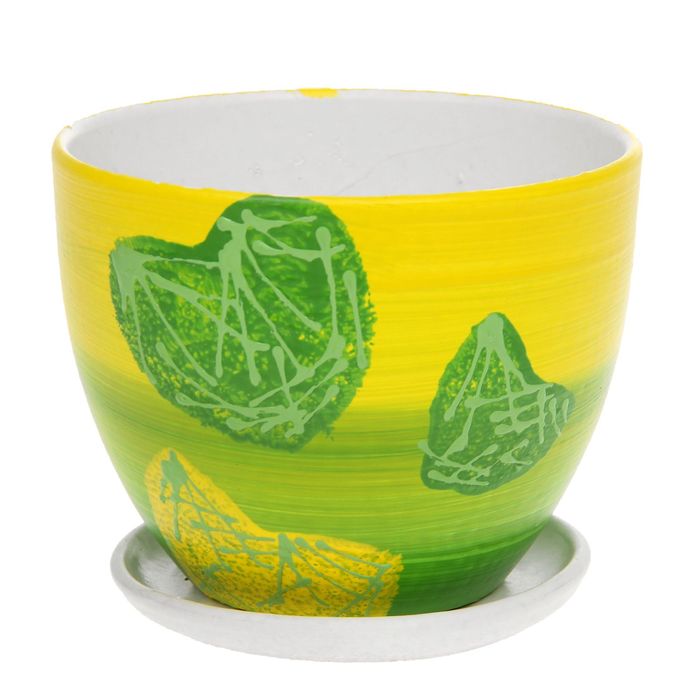 Кашпо "Биколор" зелёное 1,1 л