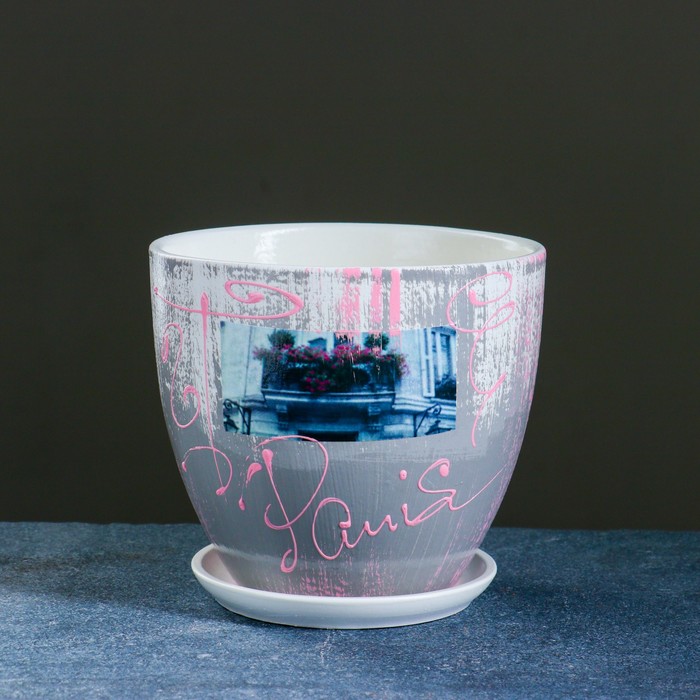 Кашпо "Париж" высокое овальное 1,5 л