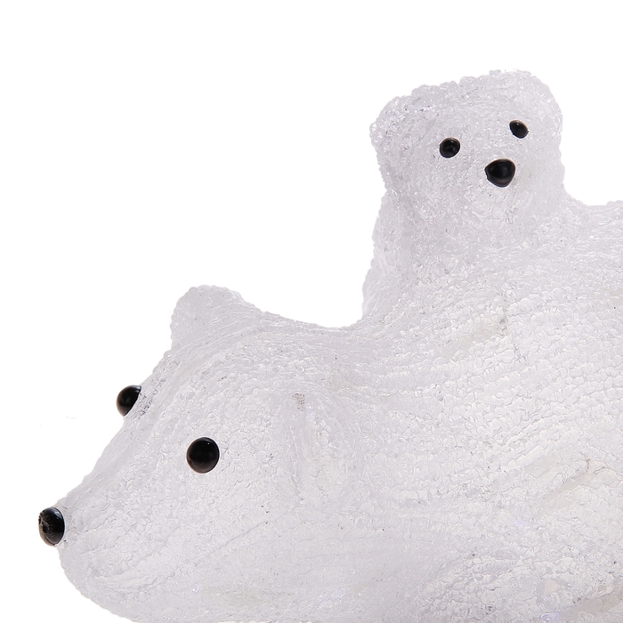 Фигура акрил. "Медведица с медвежонком" 36х17х16 см, 40 LED, 220V, БЕЛЫЙ