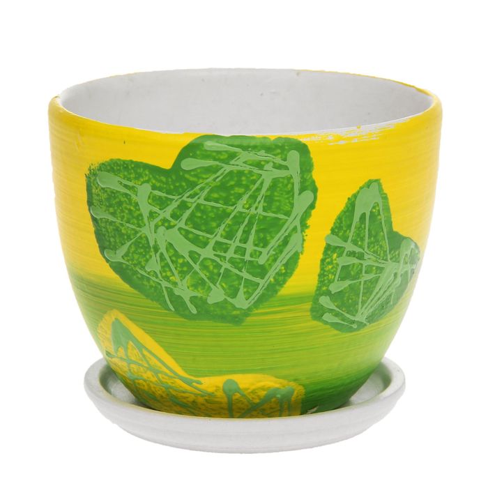 Кашпо "Биколор" зелёное 0,6 л