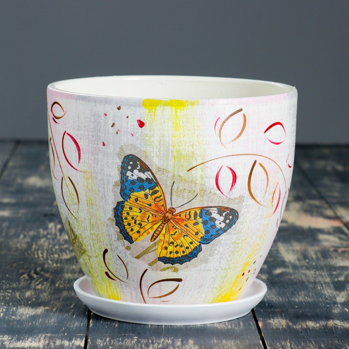 Кашпо "Винтаж" бабочки 2,6 л