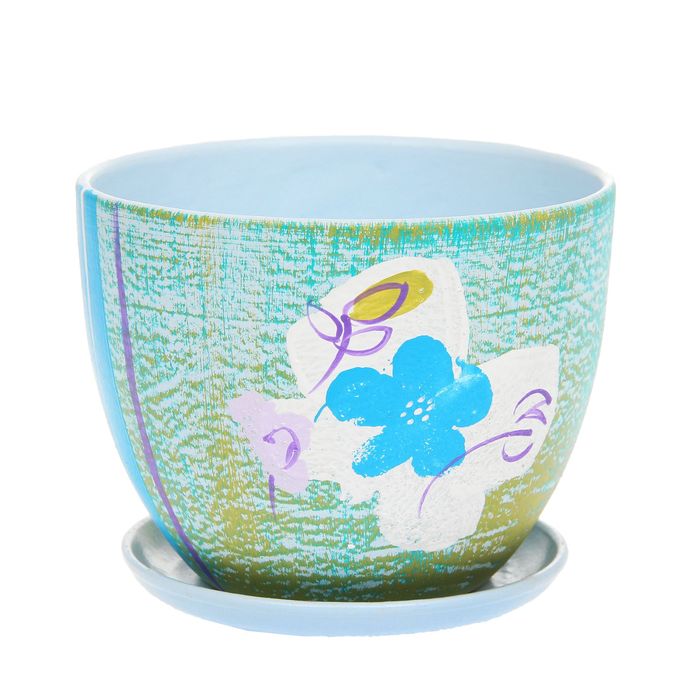 Кашпо "Загадка" голубое 2 л