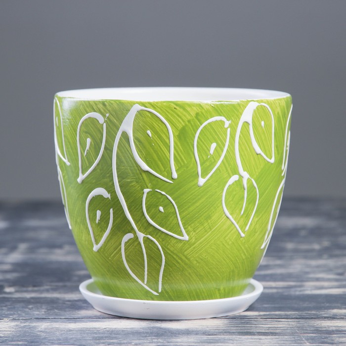 Кашпо "Оливки" высокое овальное 1,5 л