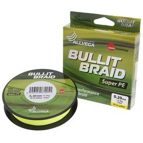 

Леска плетёная Allvega Bullit Braid hi-vis yellow 0,20, 135 м