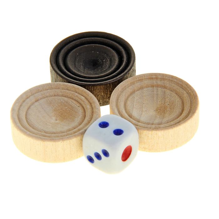 Нарды-шашки "Советская Армия" (доска дерево 50х50 см)