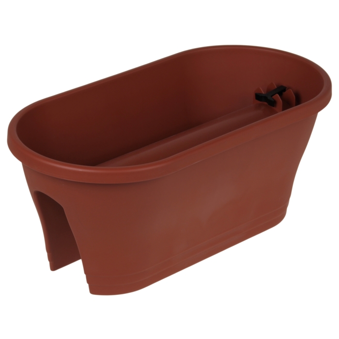 Кашпо 18 л на перила 60 см, цвет терракотовый