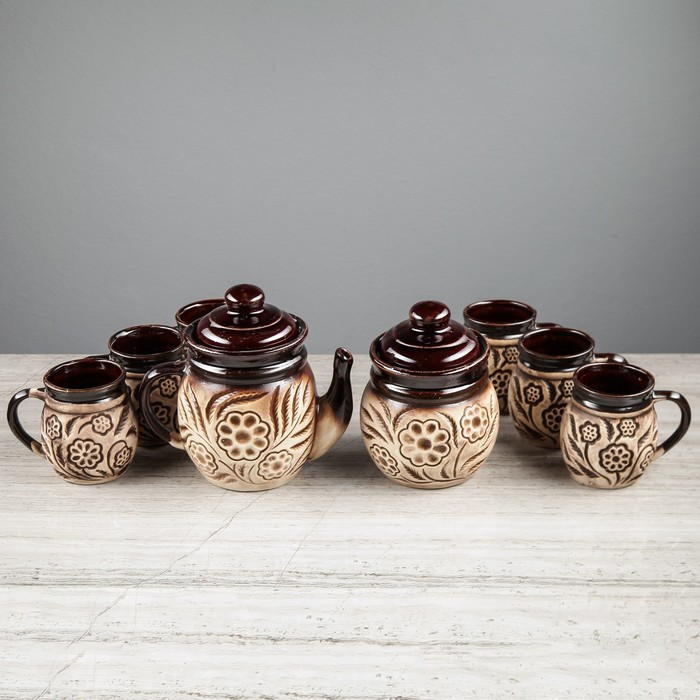 Набор чайный "Лето"1 л/ 0,8 л/ 0,35 л