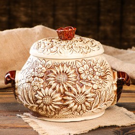 

Жаровня "Ромашка", керамика, 3 л