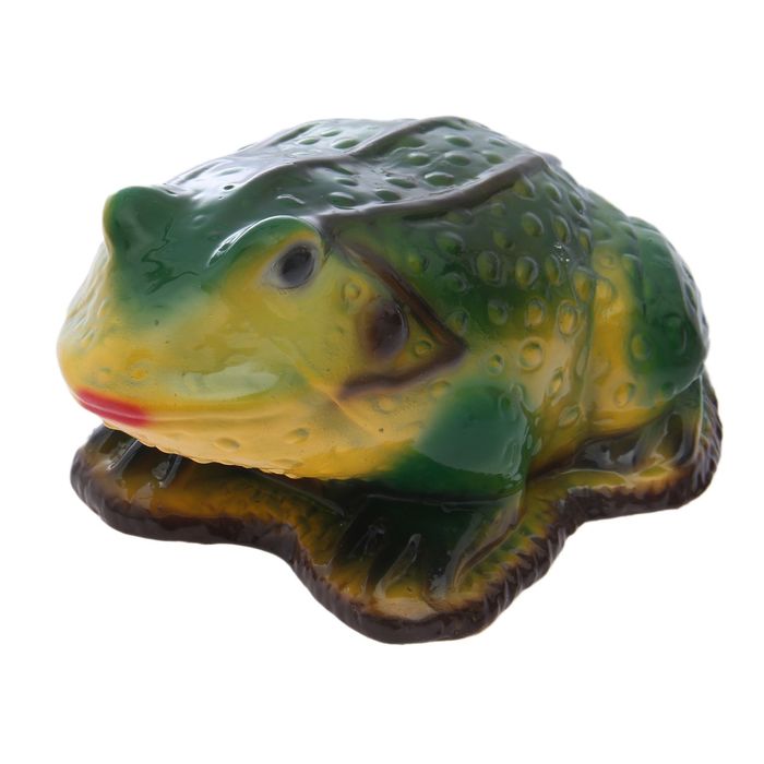 Садовая фигура "Жаба" зелёно-жёлтая, глянец, микс