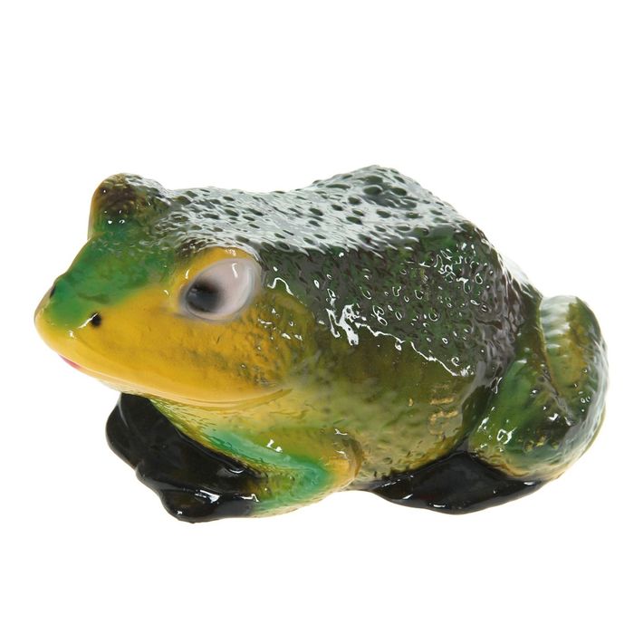 Садовая фигура "Жаба" зелёно-жёлтая, глянец, микс