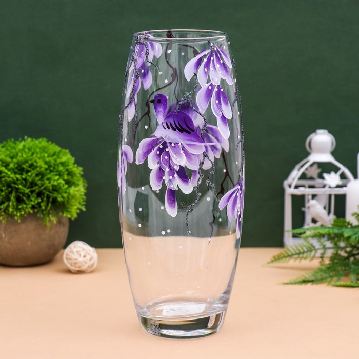 Ваза "Нежность", глициния, овальная