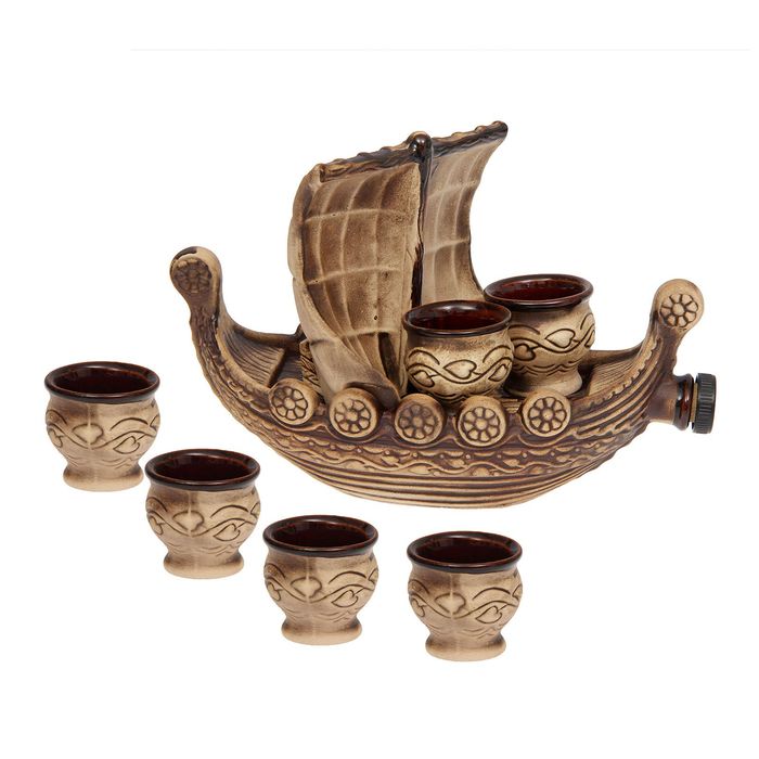 Штоф с рюмками "Галера" 7 предметов, 1 л/ 0,05 л