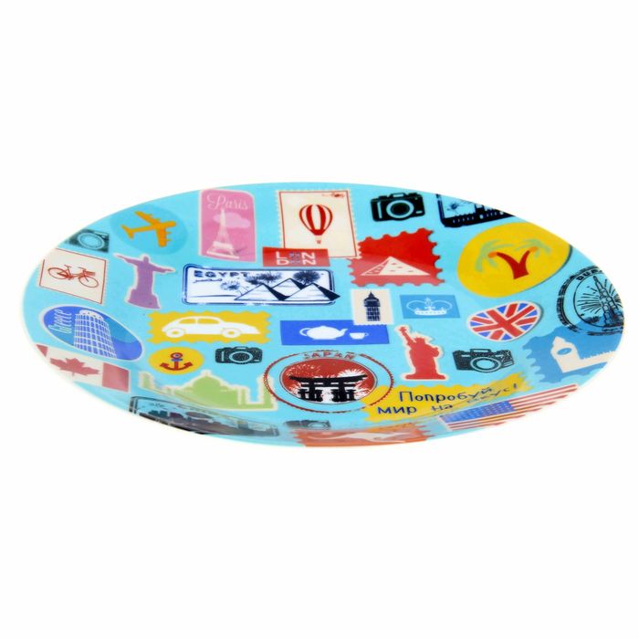 Тарелка "Попробуй мир на вкус", 19 см