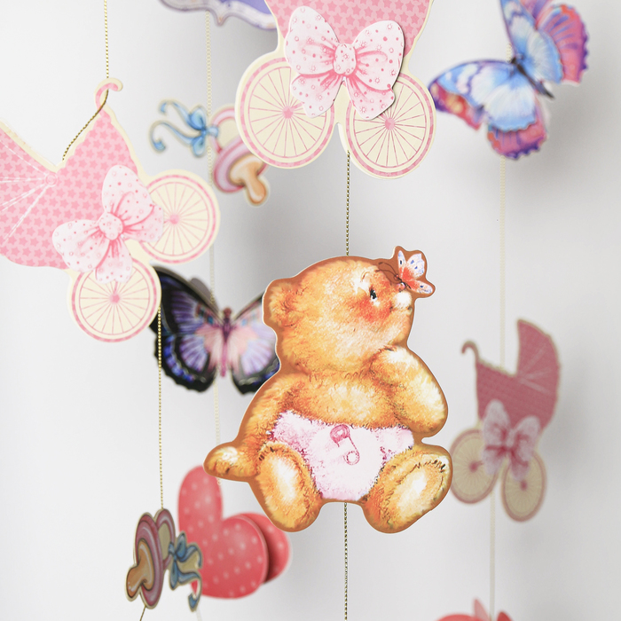 Интерьерная подвеска "Для девочки", деревянное основание
