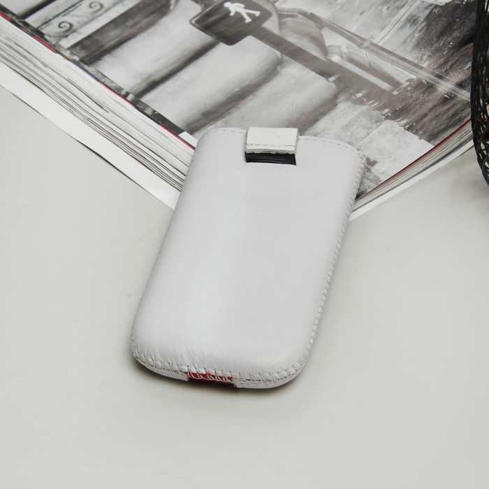 Чехол Time для телефона, с ремешком, размер 4, цвет белый/красный