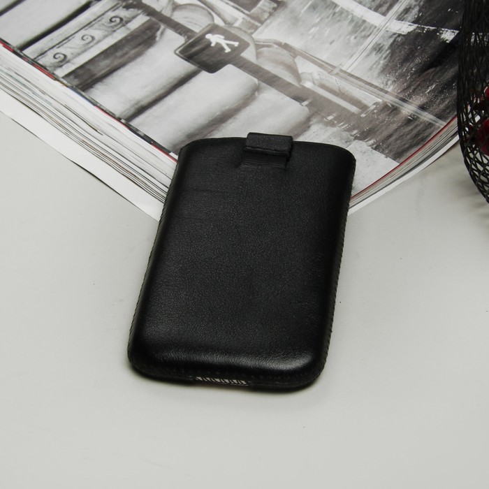 Чехол Time для телефона, с ремешком, цвет чёрный/белый