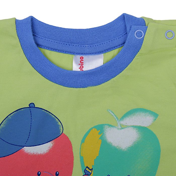 Комплект ясельный "Фруктовые перемены", рост 68 см (44), цвет салатовый/синий