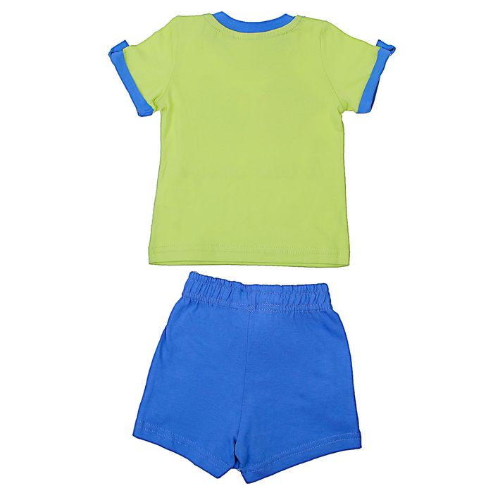 Комплект ясельный "Фруктовые перемены", рост 68 см (44), цвет салатовый/синий