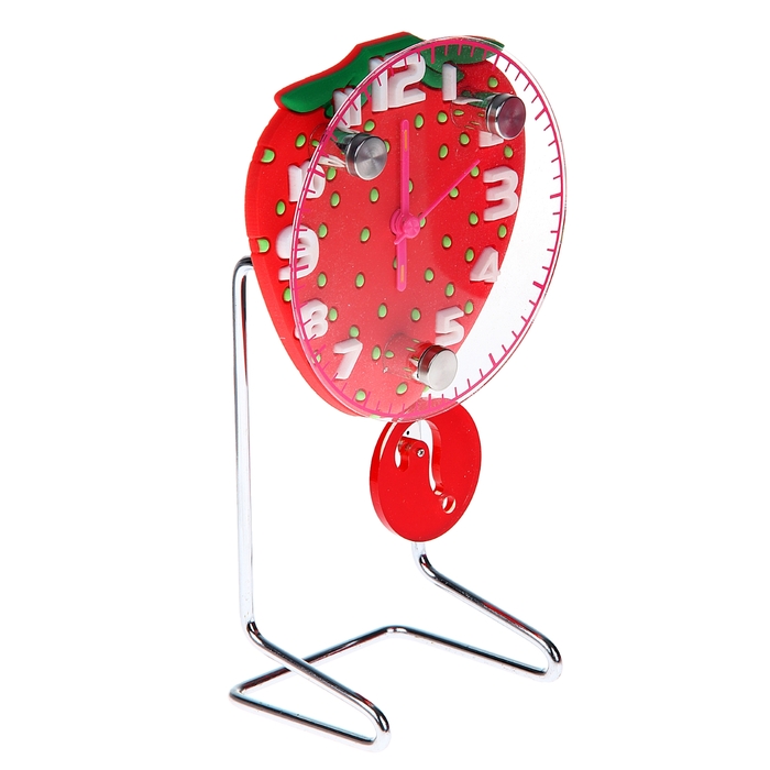 Часы настольные "Клубничка" на подставке, 27х8.5 см