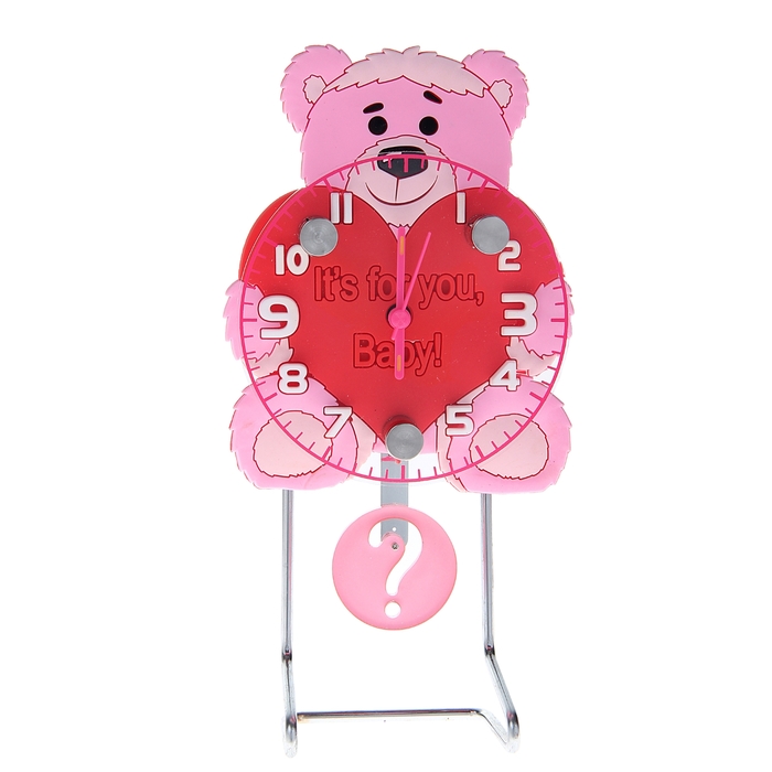 Часы настольные "Мишка" на подставке, 27х8.5 см