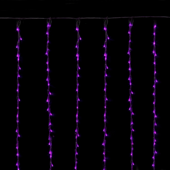 Гирлянда "Дождь" улич. Ш:2 м, В:3 м, Н.С. LED-800-220V, контр. 8 р, ФИОЛЕТ