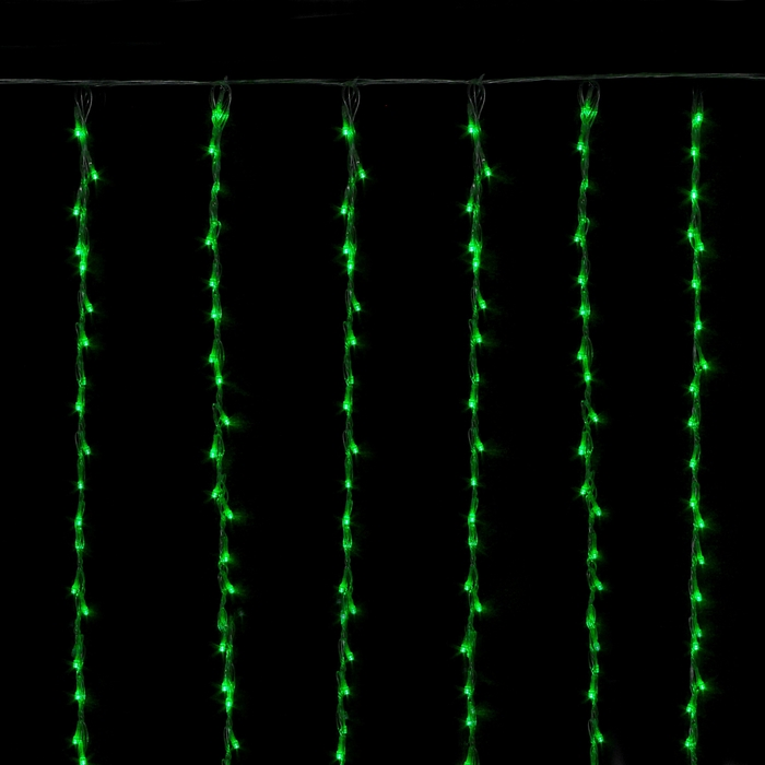 Гирлянда "Дождь" улич. Ш:2 м, В:3 м, Н.Т. LED-800-220V, контр. 8 р, ЗЕЛЕНЫЙ