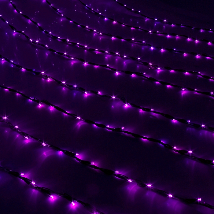 Гирлянда "Дождь" улич. Ш:2 м, В:6 м, Н.Т. LED-1500-220V, контр. 8 р, ФИОЛЕТ