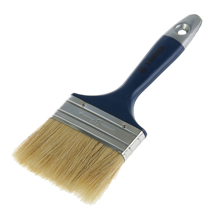 Кисть плоская TUNDRA comfort, искусственная щетина, пластмассовая ручка 3" (75 мм)