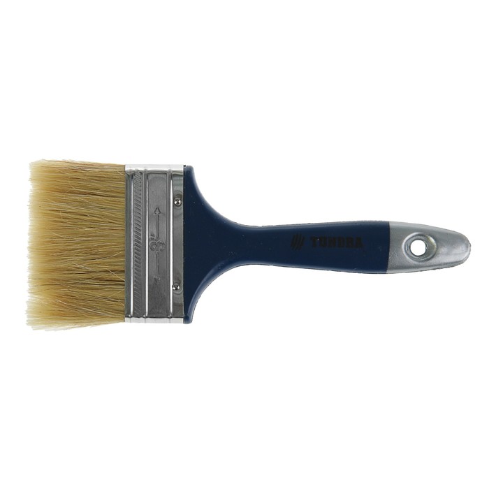 Кисть плоская TUNDRA comfort, искусственная щетина, пластмассовая ручка 3" (75 мм)