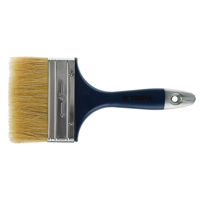 Кисть плоская TUNDRA comfort, искусственная щетина, пластмассовая ручка 4" (100 мм)