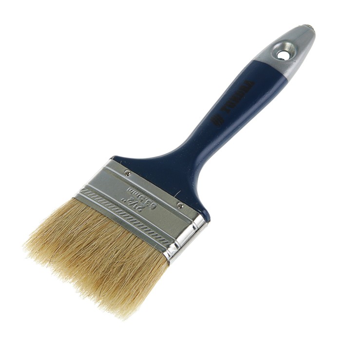 Кисть плоская TUNDRA comfort, искусственная щетина, пластмассовая ручка 2,5" (63 мм)
