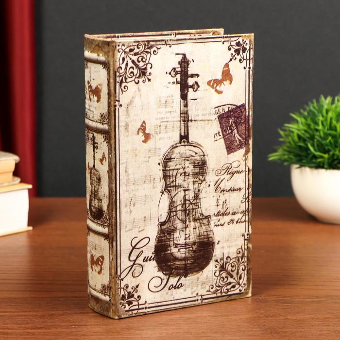 Сейф-книга шёлк "Скрипка Страдивари"