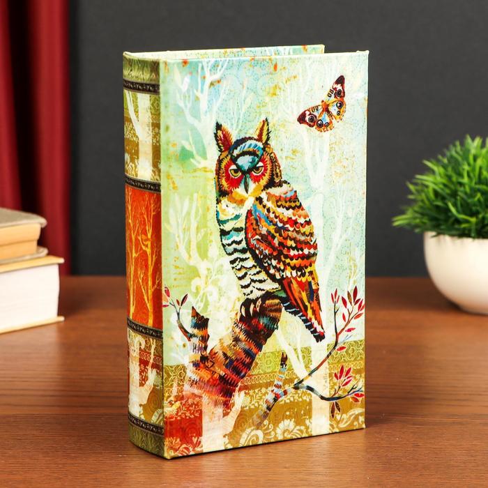 Сейф-книга шёлк "Цветная сова"