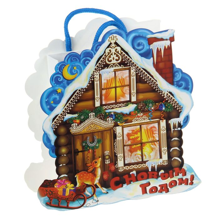 Пакет подарочный «Домик», 12 × 15 см