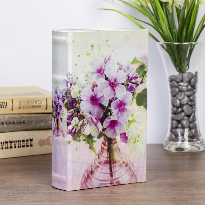 Сейф-книга шёлк "Букет свежих цветов"