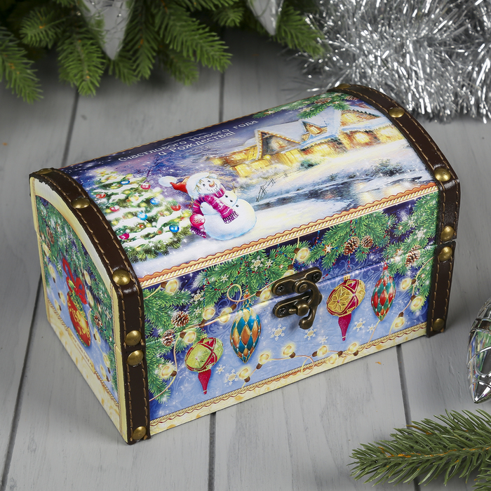 Шкатулка "Счастливого Нового года и Рождества"