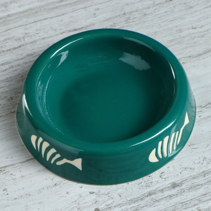 Миска 200 мл "Рыбка", цвет зёленый