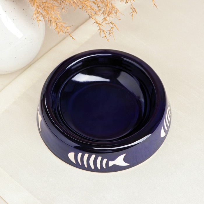 Миска 200 мл "Рыбка", цвет синий