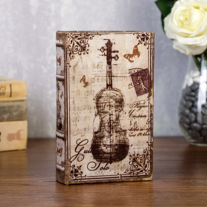 Сейф-книга шёлк "Скрипка Страдивари"